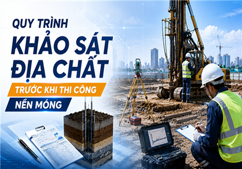 Quy trình khảo sát địa chất trước khi thi công nền móng